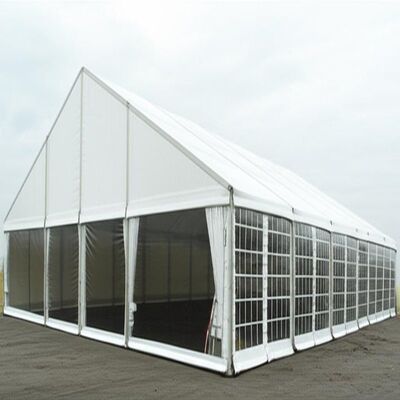 12m Width A Frame Marquee with Easy To Assemble White PVC Sidewall and Clear PVC Sidewall for Outdoor Events