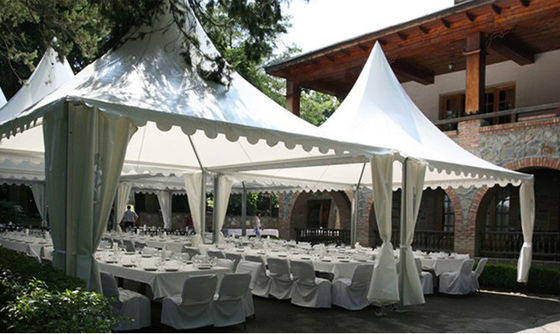 Custom Branding Gazebo Pagoda Tent All Weather Protection For Corporate Gatherings
