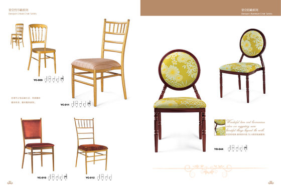 Luxury Polished Metallic Marquee Furniture Marquee Chairs Elegant Design