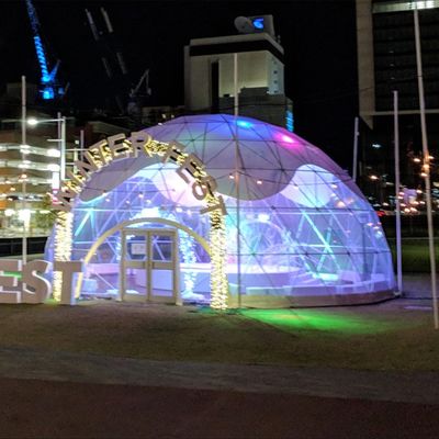 Large Capacity Customizable Geodesic Dome Glamping Tent Durable Party Dome Tent