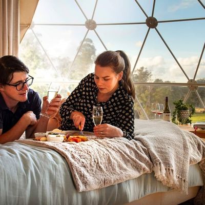 Pop Up Outdoor Geodesic Dome Tent Multi Functional Dome House Tent