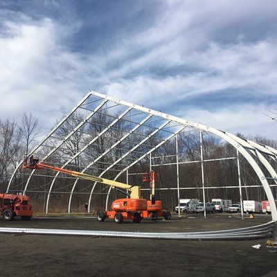Customizable Luxury TFS Outdoor Pavilion Tent With Expandable Clear Span Curved Roof