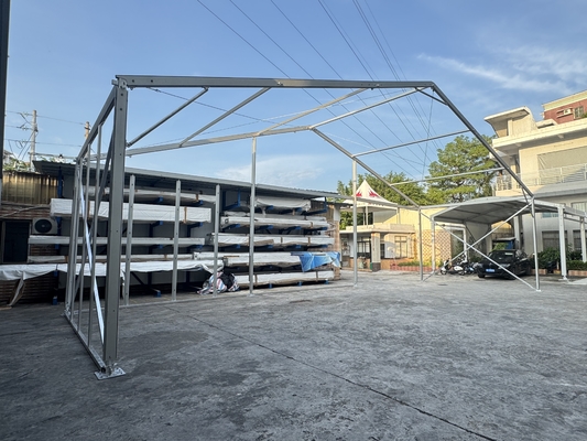 Tent Frame Structure Fire Retardant and Main Profile 166 X 88 X 3mm 2-channel for Your Requirements