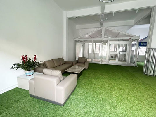 Big Tent Frame Sample with clear wall and glass door